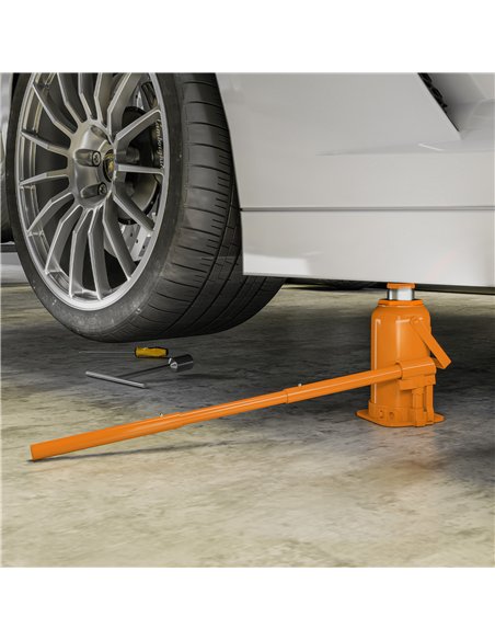 HOMCOM 12 Tonne Hydraulic Bottle Jack with 19-37 cm Lifting Range, Heavy Duty Portable Compact Car Jack Lift with Saddle and 3 S - pic 173291 | FastDaddyshop