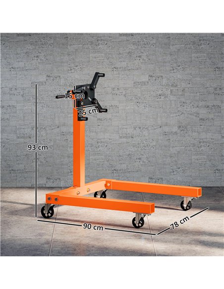 HOMCOM Engine Stand, 570 kg Rotating Engine Stand with 360 Degree Adjustable Head, 4 Mounting Arms, Heavy Duty Steel Support, Un - pic 173294 | FastDaddyshop