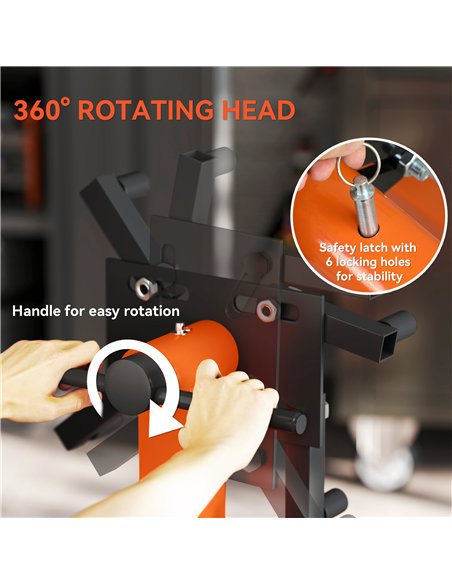 HOMCOM Engine Stand, 570 kg Rotating Engine Stand with 360 Degree Adjustable Head, 4 Mounting Arms, Heavy Duty Steel Support, Un - pic 173296 | FastDaddyshop