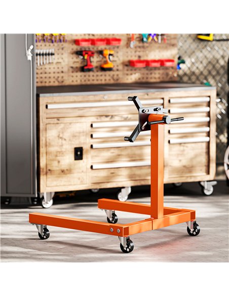HOMCOM Engine Stand, 570 kg Rotating Engine Stand with 360 Degree Adjustable Head, 4 Mounting Arms, Heavy Duty Steel Support, Un - pic 173299 | FastDaddyshop