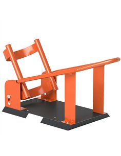 HOMCOM Motorcycle Wheel Chock, 816.5 kg Capacity Heavy Duty Steel Motorcycle Front Wheel Chock Holder with 3 Height Adjustable H