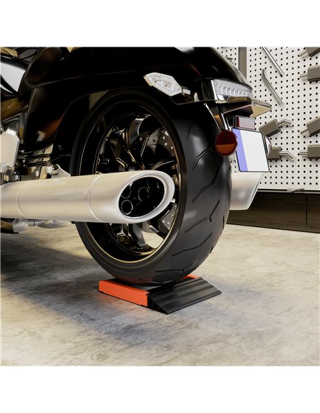 HOMCOM Motorcycle Wheel Cleaning Roller Stand with Aluminium Alloy Frame and Rollers, Motorcycle Maintenance Stand for Tyre Clea - pic 173343 | FastDaddyshop
