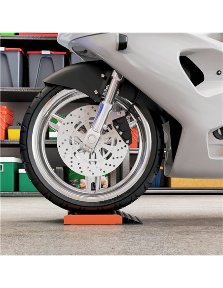 HOMCOM Motorcycle Wheel Cleaning Roller Stand with Aluminium Alloy Frame and Rollers, Motorcycle Maintenance Stand for Tyre Clea - pic 173344 | FastDaddyshop