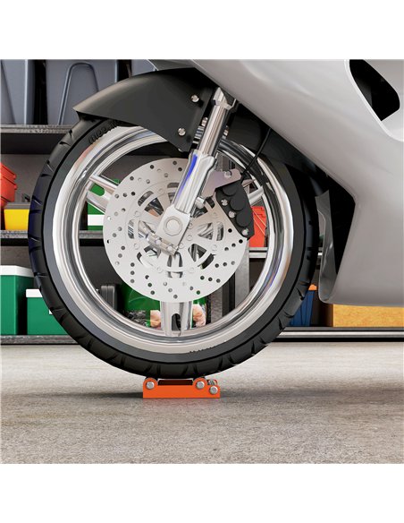 HOMCOM Motorcycle Wheel Cleaning Roller Stand with Steel Frame, Aluminium Rollers, Motorcycle Maintenance Stand for Tyre Cleanin - pic 173353 | FastDaddyshop