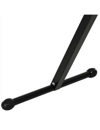 HOMCOM Set of 2 Folding Roller Stand, Material Support Pedestal with Ball Bearing Roller Height Adjustable Portable, Metal Const