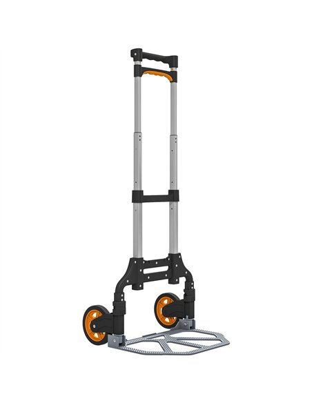 HOMCOM Folding Sack Truck, 70kg Lightweight Hand Truck with Wheels, Foldable Trolley Cart with Telescoping Handle for Warehouse, - pic 173364 | FastDaddyshop