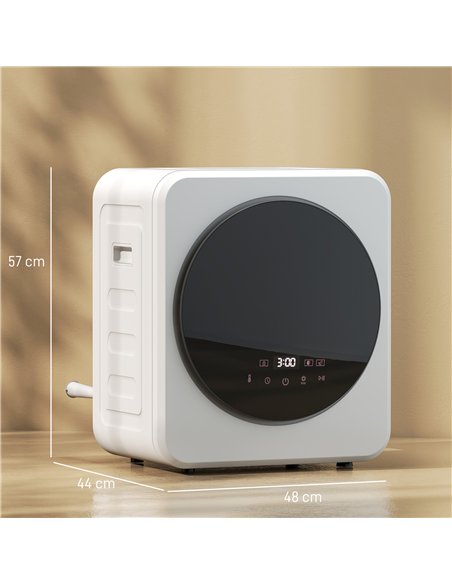 HOMCOM 4kg Vented Tumble Dryer, 800W Compact Freestanding Front Tumble Dryer with Stainless Steel Tub and Customisable Timer, Wa - pic 173393 | FastDaddyshop