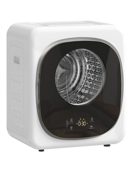 HOMCOM 4kg Vented Tumble Dryer, 800W Compact Freestanding Front Tumble Dryer with 5 Drying Mode, Smart Sensor, Timer and Stainle - pic 173400 | FastDaddyshop
