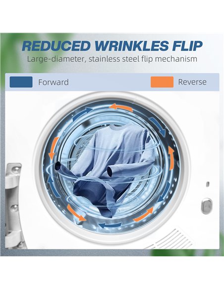 HOMCOM 4kg Vented Tumble Dryer, 800W Compact Freestanding Front Tumble Dryer with 5 Drying Mode, Smart Sensor, Timer and Stainle - pic 173405 | FastDaddyshop