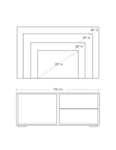Homcom 1000mm High Gloss Boxy TV Cabinet with Storage, White