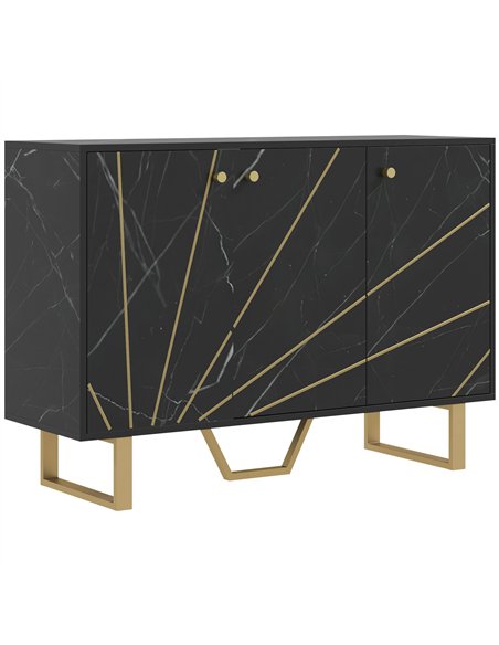 HOMCOM Sideboard Storage Cabinet, Modern Storage Cupboard with Adjustable Shelves and Metal Legs for Living Room, Kitchen, Dinin - pic 173490 | FastDaddyshop