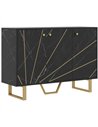 HOMCOM Sideboard Storage Cabinet, Modern Storage Cupboard with Adjustable Shelves and Metal Legs for Living Room, Kitchen, Dinin