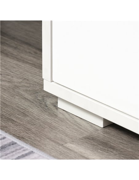 Homcom 1000mm High Gloss Boxy TV Cabinet with Storage, White - pic 17351 | FastDaddyshop