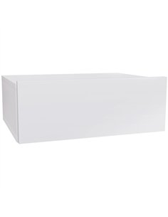HOMCOM Floating Bedside Table, Wall-Mounted Nightstand with Storage Drawer, Small Side End Table for Bedroom, White