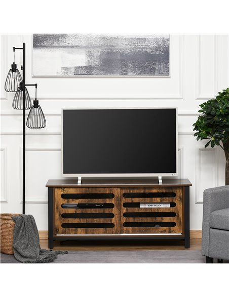 Homcom 1200mm Industrial Wood-Effect TV Stand with Storage - pic 17354 | FastDaddyshop