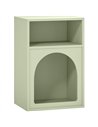 HOMCOM Bedside Table with 2 Open Compartments - Light Green