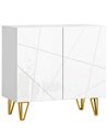HOMCOM Modern Luxe High Gloss Sideboard, with Hairpin Legs - White