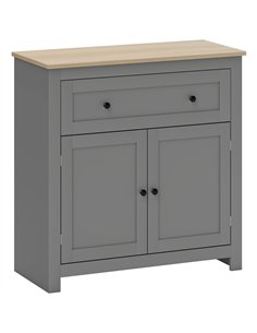 HOMCOM Sideboard Storage Cabinet, Morden Kitchen Cupboard with Adjustable Shelf, Drawer and Double Doors, Sideboard for Living R