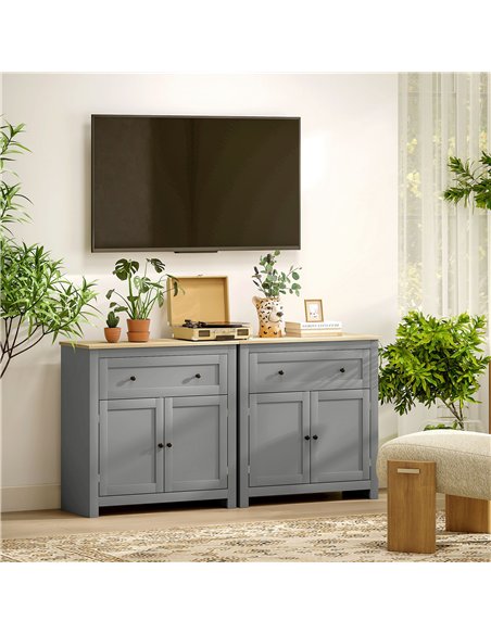 HOMCOM Sideboard Storage Cabinet, Morden Kitchen Cupboard with Adjustable Shelf, Drawer and Double Doors, Sideboard for Living R - pic 173659 | FastDaddyshop