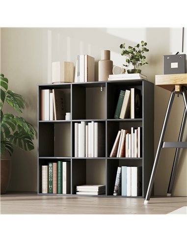 HOMCOM Nine-Cube Storage Shelf - Black