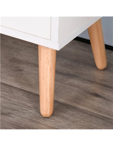 Homcom 1200mm Scandinavian-Style TV Stand with Drawers & Cabinet, White