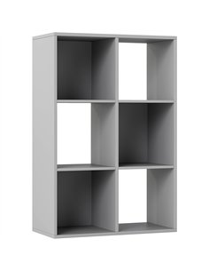 HOMCOM 6-Cube Bookshelf - Light Grey