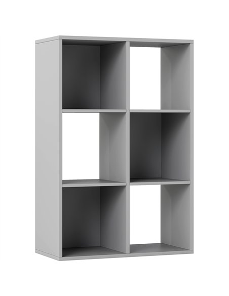 HOMCOM 6-Cube Bookshelf - Light Grey - pic 173697 | FastDaddyshop