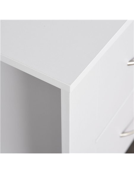 HOMCOM Bedside Table Set of 2 with 2 Drawers, Nightstands with Handles and Elevated Base, Side Tables for Bedroom, Living Room,  - pic 173759 | FastDaddyshop