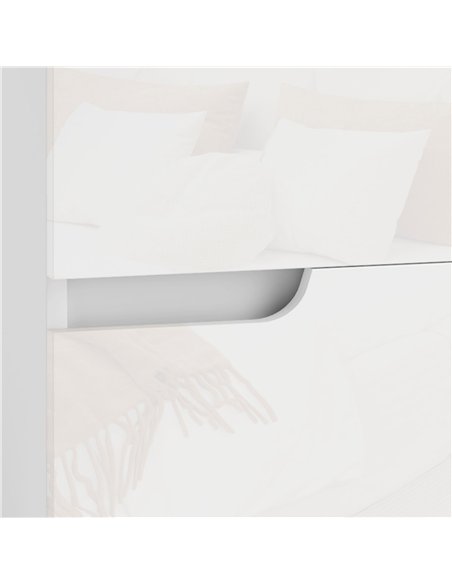 HOMCOM High Gloss Bedside Table Set of 2 - White - pic 173768 | FastDaddyshop