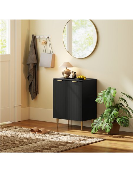 HOMCOM Adjustable Shelf Sideboard - Black - pic 173876 | FastDaddyshop