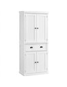 HOMCOM Kitchen Storage Cabinet with Drawer and Adjustable Shelves - White