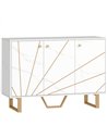 HOMCOM Sideboard Storage Cabinet, Modern Storage Cupboard with Adjustable Shelves and Metal Legs for Living Room, Kitchen, Dinin