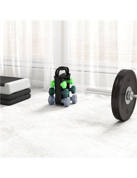 SPORTNOW Dumbbells Set with Storage Rack, 2 x 1kg, 2 x 2kg, 2 x 3kg, Green - pic 173948 | FastDaddyshop