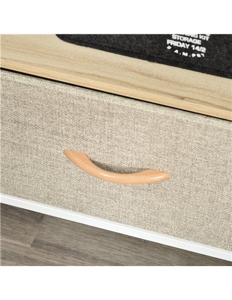 Homcom 980mm Minimalistic Wood-Effect TV Stand with Drawers, Maple - Light Grey - pic 17399 | FastDaddyshop