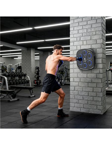 SPORTNOW Music Boxing Machine, Smart Bluetooth Boxing Machine Wall Mounted with 9 Speeds & Modes, LED Lights and Gloves, Punchin - pic 173995 | FastDaddyshop