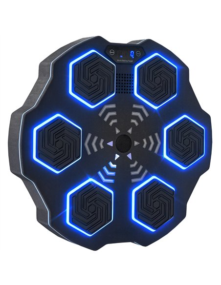 SPORTNOW Music Boxing Machine, Smart Bluetooth Boxing Machine Wall Mounted with 9 Speeds & Modes, LED Lights, Punching Pad for A - pic 174003 | FastDaddyshop