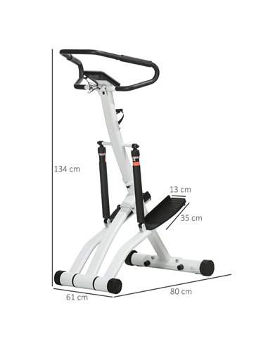 SPORTNOW Stepper Machine for Home, Foldable Stair Stepper with 12-Level Hydraulic Resistance, Stair Climber with LCD Monitor, He