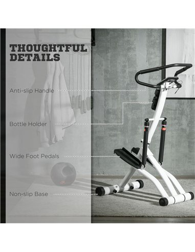 SPORTNOW Stepper Machine for Home, Foldable Stair Stepper with 12-Level Hydraulic Resistance, Stair Climber with LCD Monitor, He