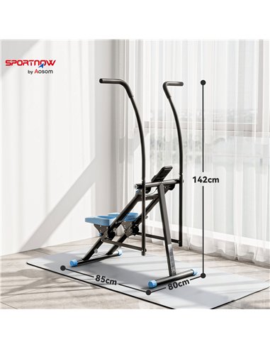 SPORTNOW Stair Stepper for Home Gym Exercise, Vertical Climber Machine with LCD Monitor & Adjustable Pedals for Workout