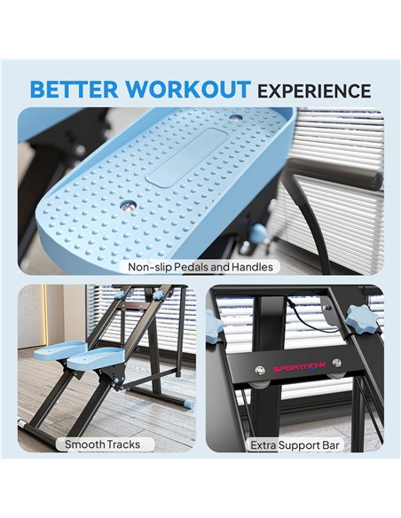 SPORTNOW Stair Stepper for Home Gym Exercise, Vertical Climber Machine with LCD Monitor & Adjustable Pedals for Workout - pic 174027 | FastDaddyshop