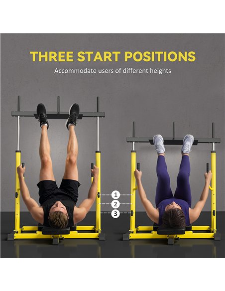 SPORTNOW Vertical Leg Press Machine with Adjustable Leg, Back and Head Positions, 1" Standard Plate Compatible, Yellow - pic 174043 | FastDaddyshop
