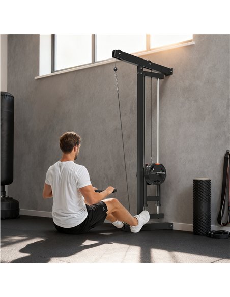 SPORTNOW Wall Mounted Lat Pull Down Machine, Crossover Cable Machine with High & Low Pulleys for Home Gym Full Body Workout - pic 174054 | FastDaddyshop
