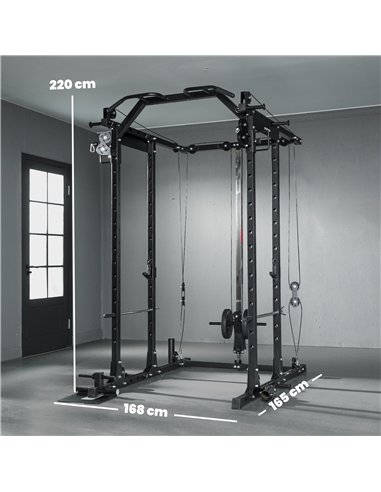 SPORTNOW Cable Crossover Machine, with Lat-Pull Down System