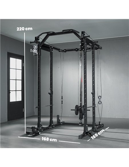 SPORTNOW Cable Crossover Machine, with Lat-Pull Down System - pic 174059 | FastDaddyshop