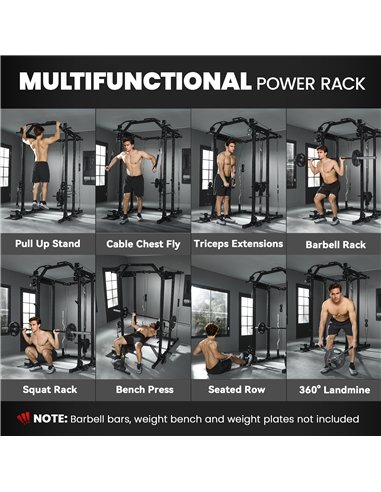 SPORTNOW Cable Crossover Machine, with Lat-Pull Down System