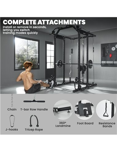 SPORTNOW Cable Crossover Machine, with Lat-Pull Down System