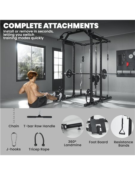 SPORTNOW Cable Crossover Machine, with Lat-Pull Down System - pic 174061 | FastDaddyshop