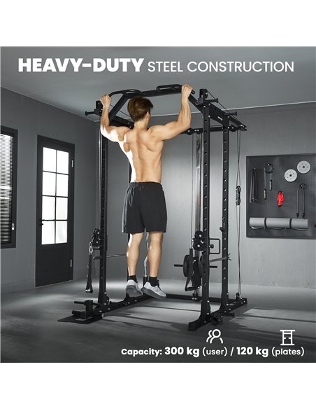SPORTNOW Cable Crossover Machine, with Lat-Pull Down System - pic 174062 | FastDaddyshop