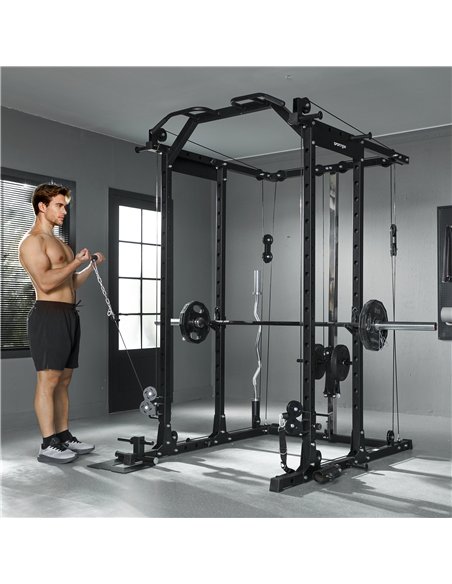 SPORTNOW Cable Crossover Machine, with Lat-Pull Down System - pic 174065 | FastDaddyshop