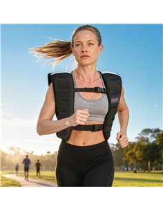 SPORTNOW Weighted Vest, 8 kg Weight Vest with Adjustable Straps, Reflective Strips, Black 2